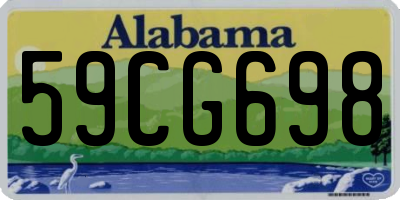 AL license plate 59CG698