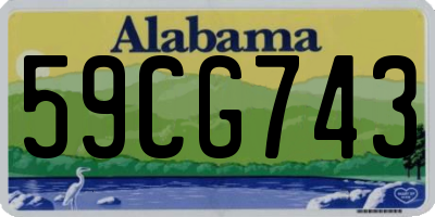 AL license plate 59CG743
