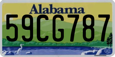 AL license plate 59CG787
