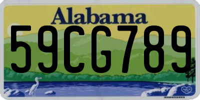 AL license plate 59CG789