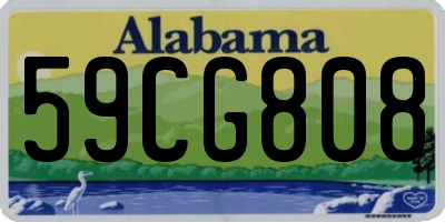 AL license plate 59CG808