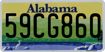 AL license plate 59CG860
