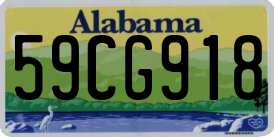 AL license plate 59CG918