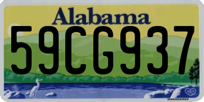 AL license plate 59CG937