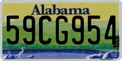 AL license plate 59CG954