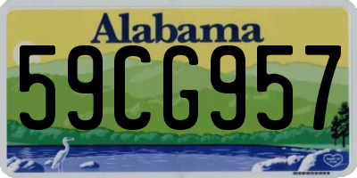 AL license plate 59CG957