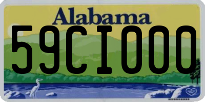 AL license plate 59CI000