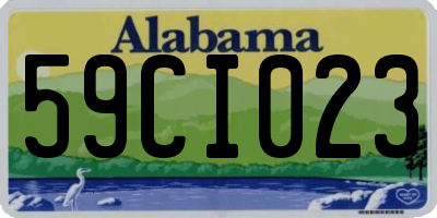 AL license plate 59CI023