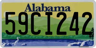 AL license plate 59CI242