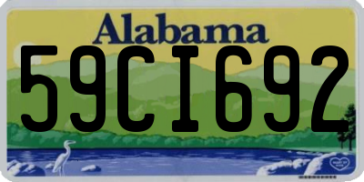 AL license plate 59CI692