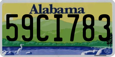 AL license plate 59CI783