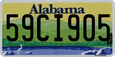 AL license plate 59CI905