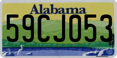 AL license plate 59CJ053