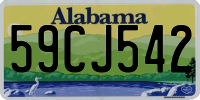 AL license plate 59CJ542