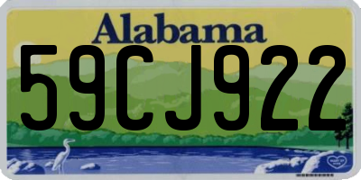 AL license plate 59CJ922