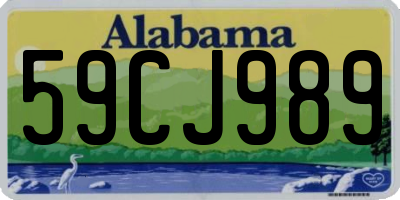 AL license plate 59CJ989