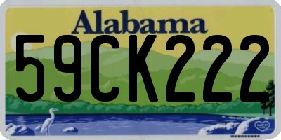 AL license plate 59CK222