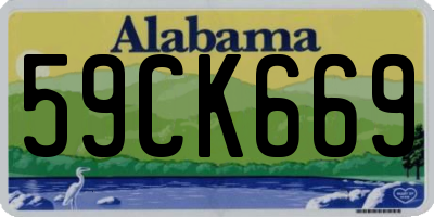 AL license plate 59CK669