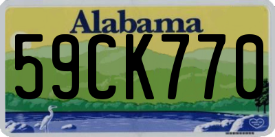 AL license plate 59CK770