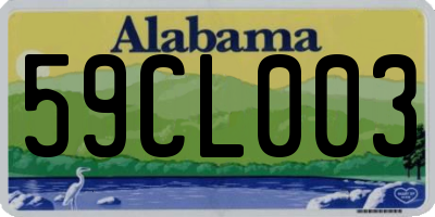 AL license plate 59CL003