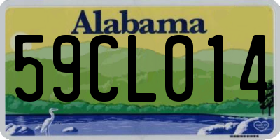 AL license plate 59CL014