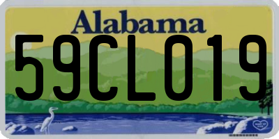 AL license plate 59CL019