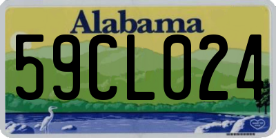 AL license plate 59CL024