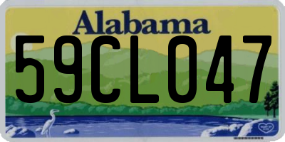 AL license plate 59CL047