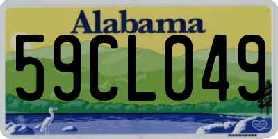 AL license plate 59CL049