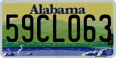 AL license plate 59CL063