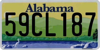 AL license plate 59CL187