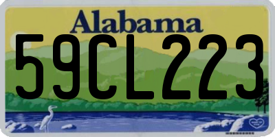 AL license plate 59CL223