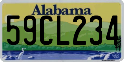 AL license plate 59CL234