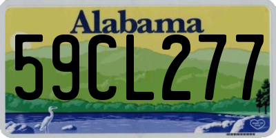 AL license plate 59CL277