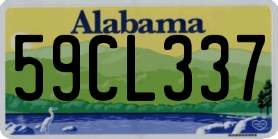 AL license plate 59CL337