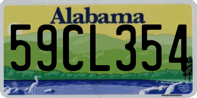 AL license plate 59CL354