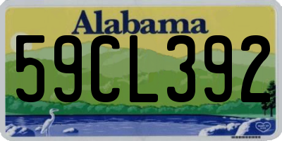 AL license plate 59CL392