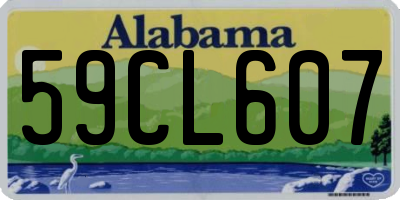 AL license plate 59CL607