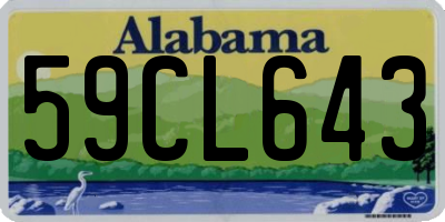 AL license plate 59CL643