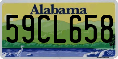 AL license plate 59CL658
