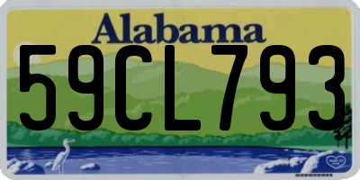 AL license plate 59CL793