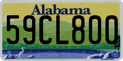 AL license plate 59CL800