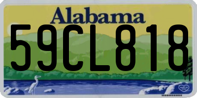 AL license plate 59CL818
