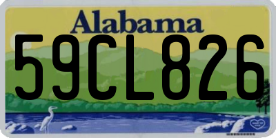 AL license plate 59CL826