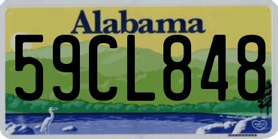 AL license plate 59CL848