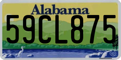 AL license plate 59CL875
