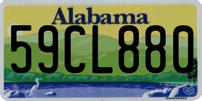 AL license plate 59CL880