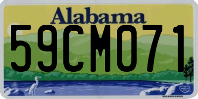 AL license plate 59CM071