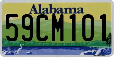AL license plate 59CM101