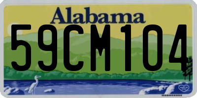 AL license plate 59CM104
